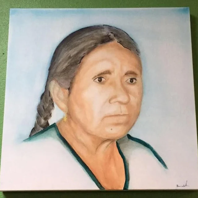 A painted portrait of a woman, displayed by Julia&rsquo;s Mexican Restaurant