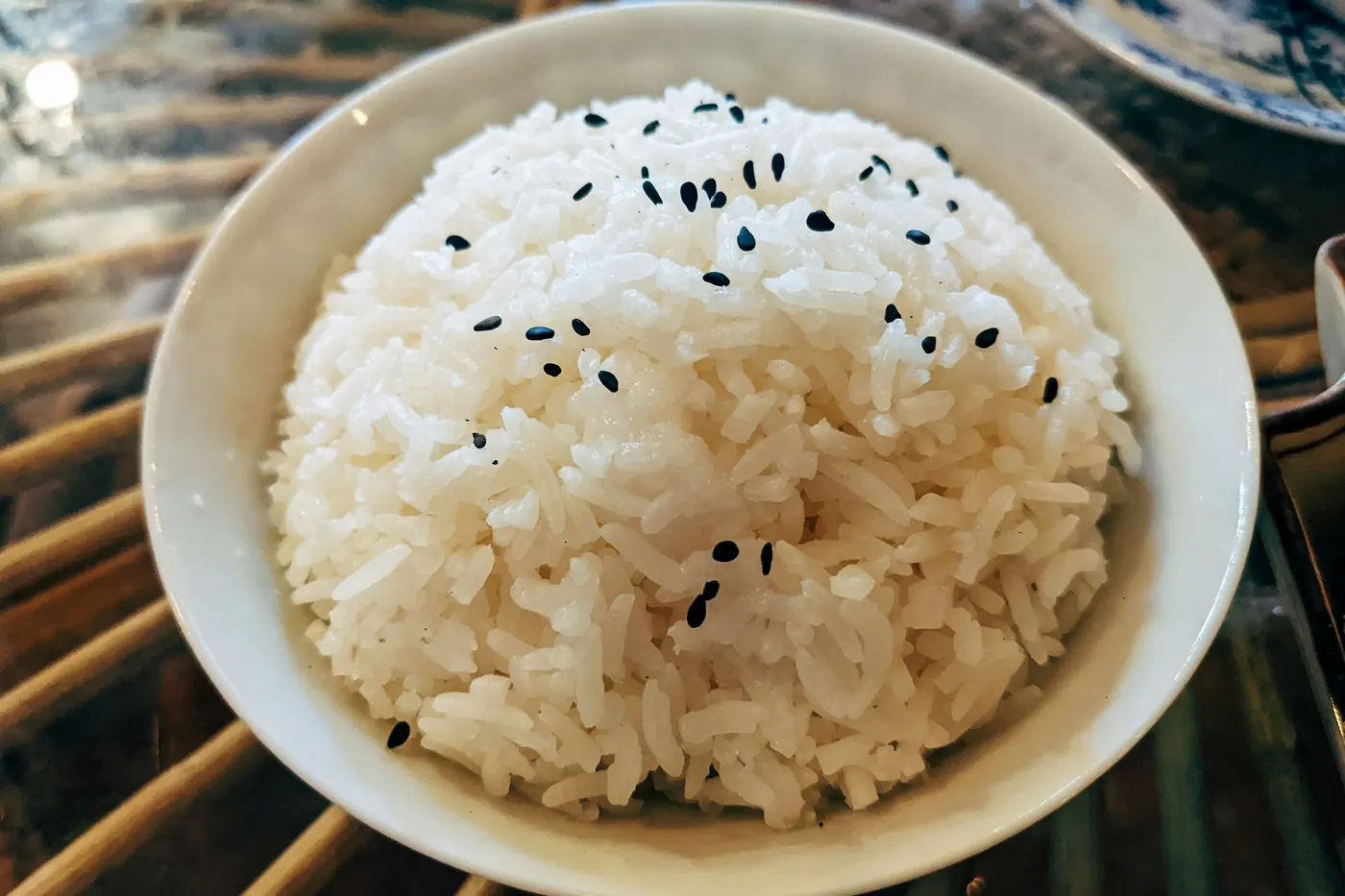 A bowl of plain steamed white rice