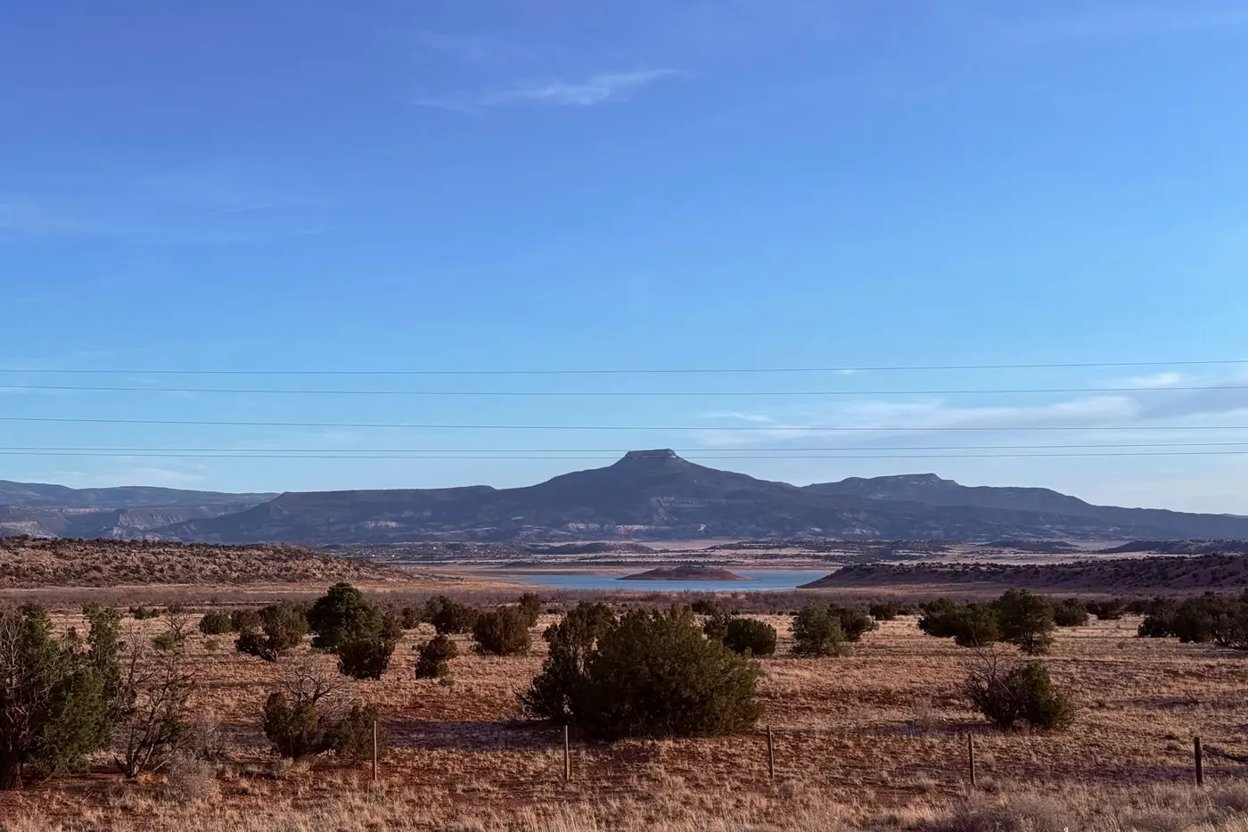 A wide arid plain of low scrub under an open sky